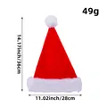 Classico cappello di Natale in velluto rosso spesso per adulti, misura 36x28 cm - Stile Peluche Ispessito Bambino