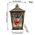 Lanterna di Natale vintage con motivo Babbo Natale e specifiche dimensionali - Motivo Babbo Natale / Bronzo
