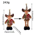 Standing telescopic Christmas reindeer plush doll with adjustable height dimensions - B1-25 Christmas Telescopic Doll Reindeer Style