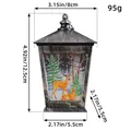Lanterne de Noël vintage avec renne et décor de forêt d'hiver dimensions 12,5 cm haut - Motif d'Élan / Argent
