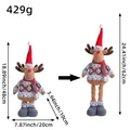 Décoration de poupée de renne de Noël télescopique avec hauteur réglable de 48cm à 62cm - B1-28 Style Renne