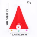 Chapeau de Père Noël rouge lumineux 34x24cm pour la décoration de fête de Noël - Bonnet Déco Lumineux Enfant (Père Noël) (Q2-1) / 25*31CM