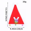 Bonnet de Noël rouge lumineux avec écusson renne et détails de flocons, taille 34x24cm - Style renne lumineux pour enfants / Rouge