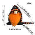 Halloween creative knitted gnome plush with orange beard and measurements 15x11cm - Orange Beard Style (Z2-22)
