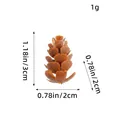 Mini brown plastic pinecone ornament for Christmas DIY with 3cm height dimensions - Spruce Pine Flower (A3-26) / 3cm