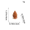 Brown plastic pinecone decoration for DIY Christmas crafts, 4cm height and 1g weight - Spruce Pine Flower (A3-27)