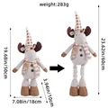Poupée renne de Noël télescopique en peluche avec dimensions de hauteur réglables. - L3-32 Renne Télescopique Kaki