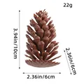 Brown plastic pinecone Christmas decoration ornament with 10cm height and 6cm width. - American Pine (A2-33)
