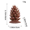 Ornement réaliste de pomme de pin en plastique brun pour sapin de Noël, hauteur 8 cm - Pin Américain (A2-34)