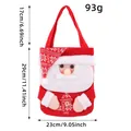 Gestreifte Weihnachtsgeschenktasche mit Weihnachtsmann Motiv und genauen Maßen - Weihnachtsmann