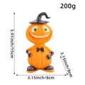 Figurine de citrouille d'Halloween en résine avec guide des dimensions de 15cm - Style Citrouille B