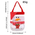 Süße gestrickte Weihnachts-Geschenktüte mit Schneemann-Motiv und Größenangaben - Schneemann