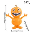 Figurine de citrouille d'Halloween debout en résine orange avec taille et poids - Style Citrouille A