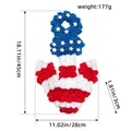 USA Independence Day anchor-shaped door wreath with red white and blue PU roses - Anchor Style