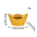 Golden Chinese Yuanbao decoration for New Year 6.5x4x3.5cm weighing about 25 grams - No.5 Yuanbao (6.5*3.5cm)