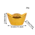 Chinese New Year gold ingot piggy bank with dimensions 11.5x7x6cm and 26g weight - Yuanbao Ornament (11.5*6cm)