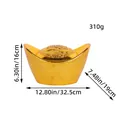 Gold Chinese lucky ingot decoration piggy bank 32.5cm length for New Year prosperity - Yuanbao Ornament (Length 32.5cm)