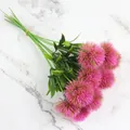 Detailed macro view of artificial pink dandelion flowers for home and wedding decor - Pink
