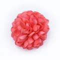 Artificial coral pink silk chrysanthemum flower head for DIY crafts decoration - Rose Red