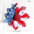 Independence Day burlap sunflower wreath, 15.7-inch patriotic red white and blue door hanging - J3-24 Red Heart Style 40cm