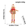 Plush gingerbread man Christmas decoration with long legs and chef hat, 40cm tall - Long-Legged Gingerbread Man (Male)
