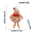 Poupée en peluche bonhomme de pain d'épices de Noël avec toque et dimensions 32x17cm - Candy Bag Male