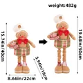 Décoration de Noël bonhomme de pain d'épices en peluche avec jambes télescopiques - Bonhomme de Pain d'Épice Rétractable (Homme)