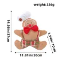 Poupée peluche chef pain d'épices de Noël avec dimensions détaillées et poids du produit - Bonhomme de Pain d'Épice Étoile (Homme)