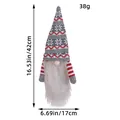 Housse de bouteille de vin gnome de Noël tricotée grise avec motif flocon de neige - Flocon de Neige Gris (O2-39)