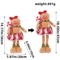 Poupée en peluche bonhomme de pain d'épices avec jambes télescopiques de décoration - Bonhomme de Pain d'Épice Rétractable (Femme)