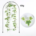 Artificial ivy vine garland for ceiling hanging decoration length 175cm weight 49g - X3-20 White Edged Green