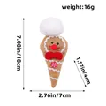 Décoration de Noël en peluche bonhomme pain d'épices de 18 cm avec détails de poids - Ornement Suspendu Bonhomme de Pain d'Épice (Homme)