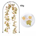 Artificial sweet potato leaf vine garland 175cm long for indoor ceiling hanging decoration - X3-23 Green And Red
