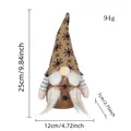 Gnomo navideño con gorro de copos de nieve y trenzas, variante de 25 cm de alto para mesa - Rudolph Braid Style (B1-2) / Braid Style (B1-2)