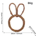 Natural rabbit shaped rattan wreath frame for DIY floral decor, 35x20x4cm size - Single Loop Bunny Shape