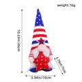 Gnomo patriottico per il Giorno dell'Indipendenza con stelle e strisce, alto 26 cm. - Gnomo Cappello a Punta Con Stella (E2-23)
