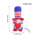 Gnomo patriottico per l'Independence Day con cappello a stelle e strisce decorativo - Gnomo Cilindro (E2-25)