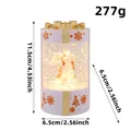 Luminous Christmas snow globe gift box with angel figurine, size 11.5x6.5cm, 277g weight. - White Angel Style