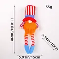Gnomo di peluche per il Giorno dell'Indipendenza con stelle e strisce patriottiche USA - Uomo Luminoso a Gambe Lunghe (C1-9)