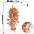 Artificial maple leaf and berry hanging vine for autumn decoration, 70cm height - Autumn Gradient (X3-25)