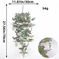 Artificial maple leaf and berry vine for autumn wall hanging decoration, 70cm long - Red-Green Gradient (X3-26)
