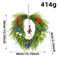 Independence Day wreath with red, white, and blue flowers and stars, 40cm diameter. - Stars and Stripes Greenery Wreath / 40CM / Red White Blue Green
