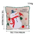 Christmas snowman linen pillowcase with dimensions 18.11in/46cm and 114g weight. - Snowman / 1 Piece