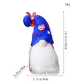 Gnomo patriottico per il 4 luglio con cuore bandiera USA, peluche blu alto 26 cm - Gnomo senza Piedi Giorno dell'Indipendenza Cappello Blu (C3-7)