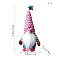 Gnomo patriottico con cappello a stelle e strisce, decorazione per Independence Day - Gnomo Cappello a Strisce Giorno dell'Indipendenza Strisce Orizzontali (C3-2)