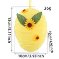Knitted Easter egg hanging ornament with felt sunflower decoration, yellow plush texture - W2-11 Yellow Style / Yellow
