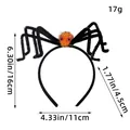 Diadema de araña de Halloween en naranja y negro para disfraces de fiesta festiva - Talla única / Estilo Naranja (E1-34)