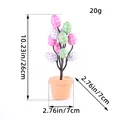 Artificial Easter egg tree in pot with colorful polka dots, 26cm height variant - Spotted Pattern