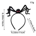 Diadema de araña de felpa negra para Halloween accesorio para el pelo - Talla única / Estilo Negro (E1-36)