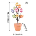 Hand-painted colorful Easter egg tree in pot for festive tabletop decoration 26cm - Striped Egg Style (N3-26)